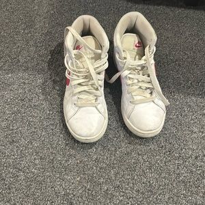 White and pink Nikes